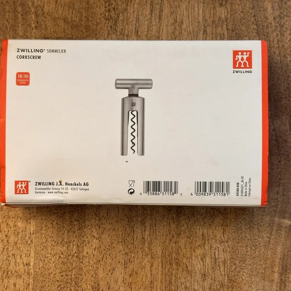 ZWILLING‎ Sommelier Stainless Steel Corkscrew 18/10 Ergonomic Wine Opener